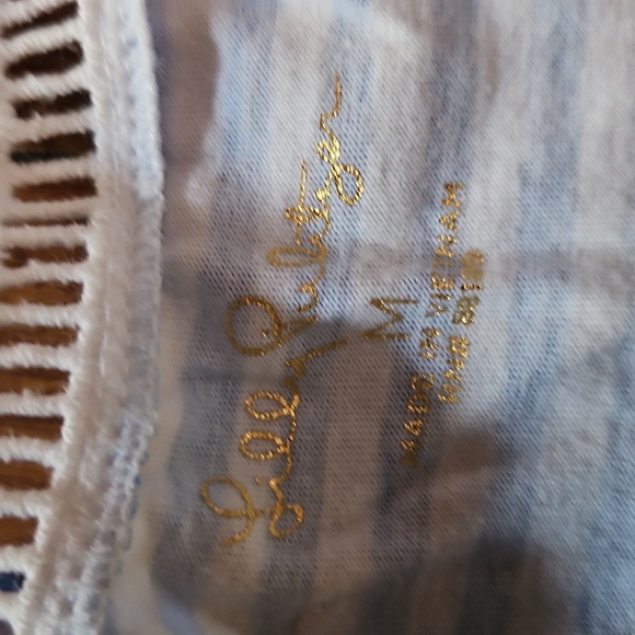 Lilly Pulitzer Zanzibar Blue White Lace Beach Happy Stripe Agee Dress Sz M - Picture 4 of 5